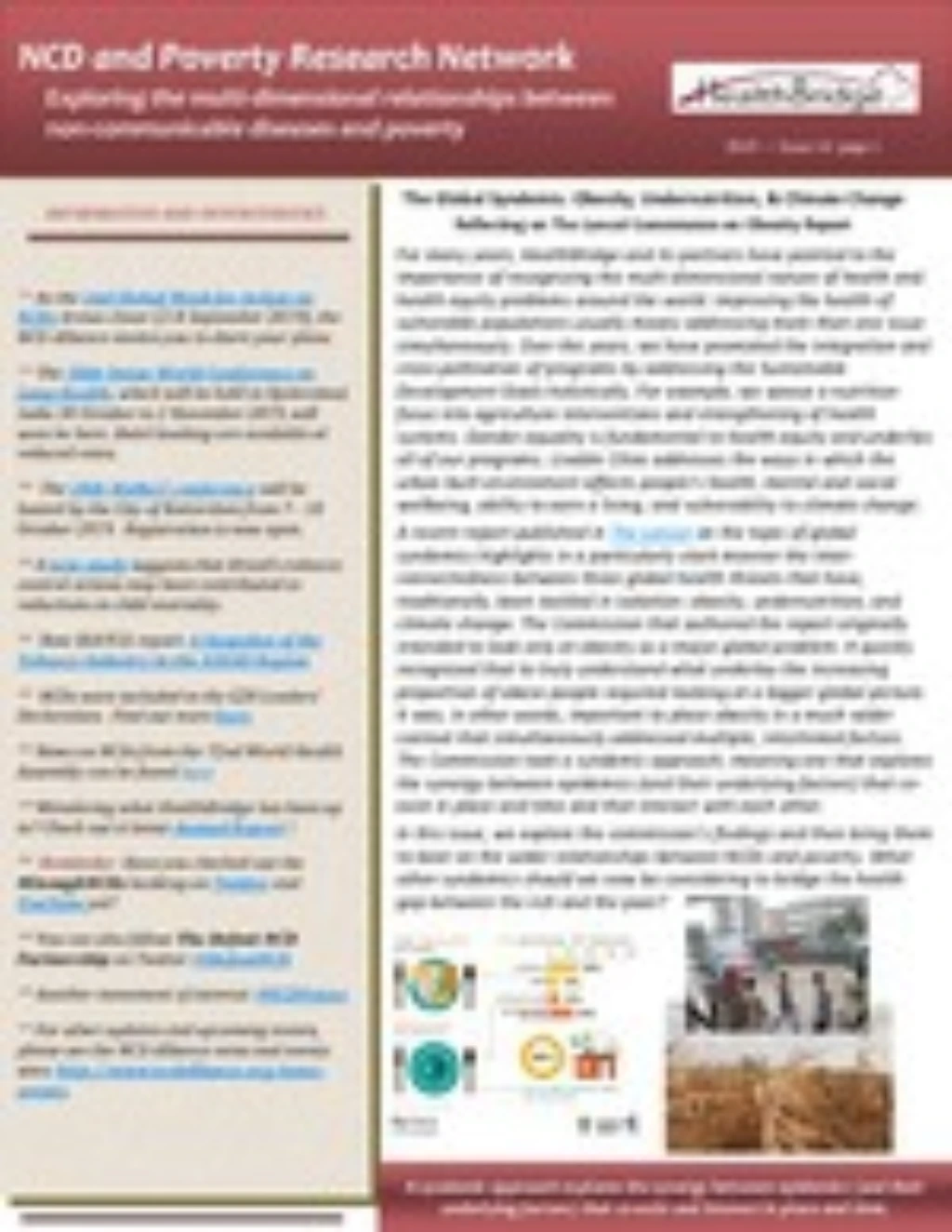 Issue 16 - NCD and Poverty Research Network Newsletter:&nbsp; The Global Syndemic: Obesity, Undernutrition, &amp; Climate Change