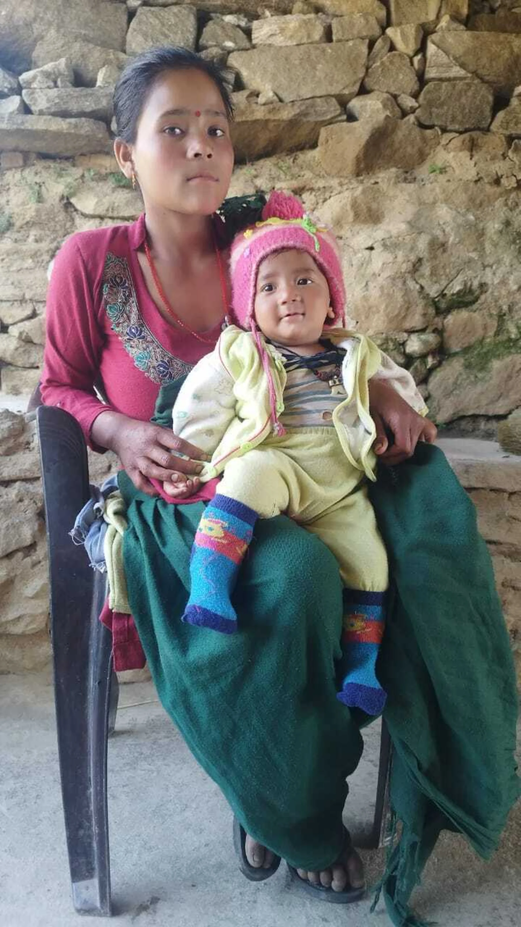 Binita with her Baby