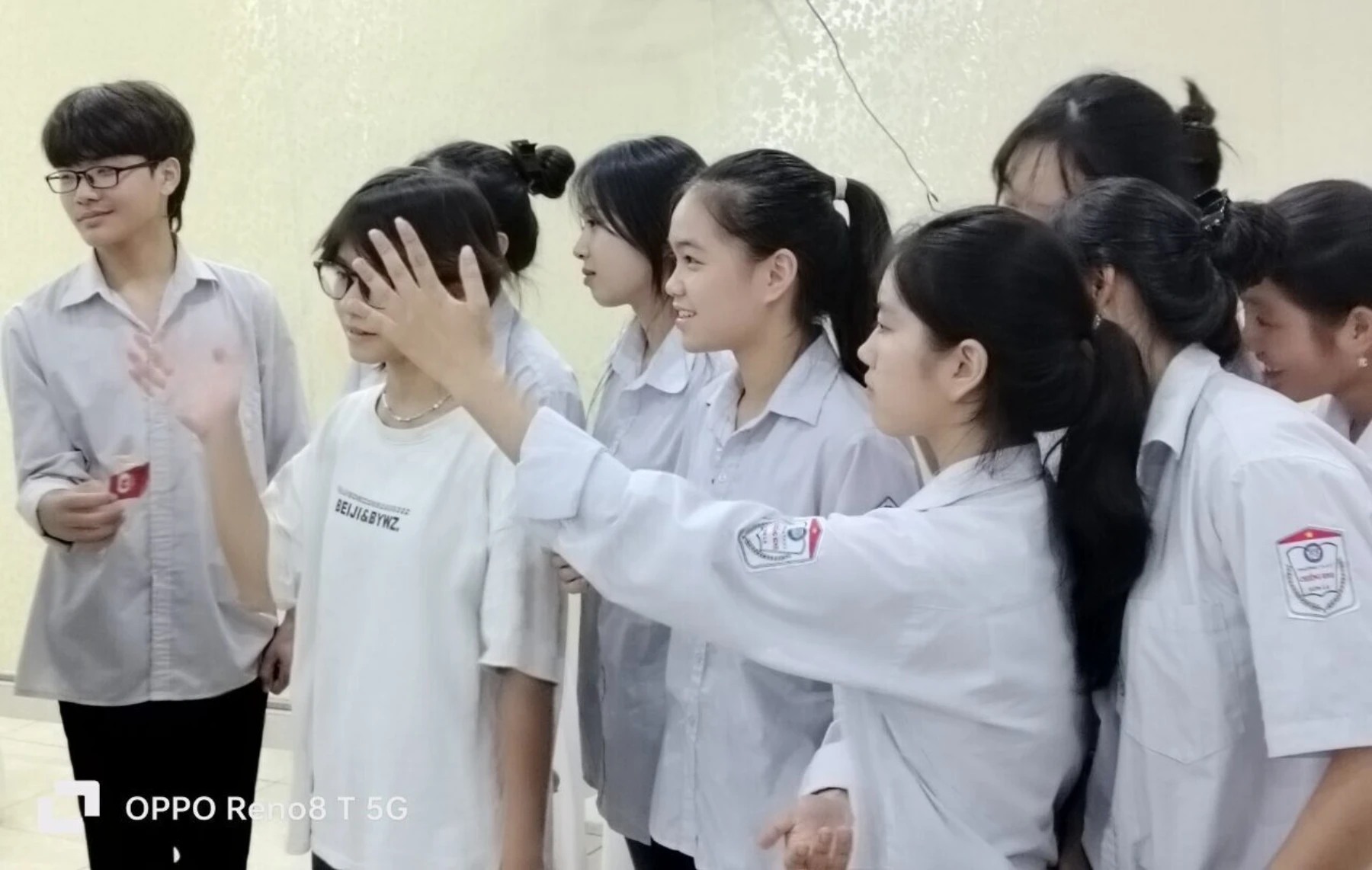 Students participating in session