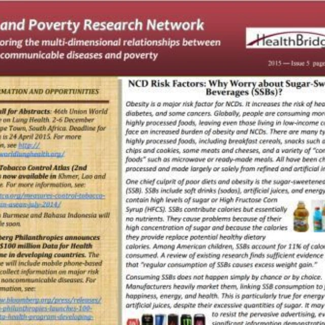 <p>Latest news from the NCD and Poverty Research Network</p>
