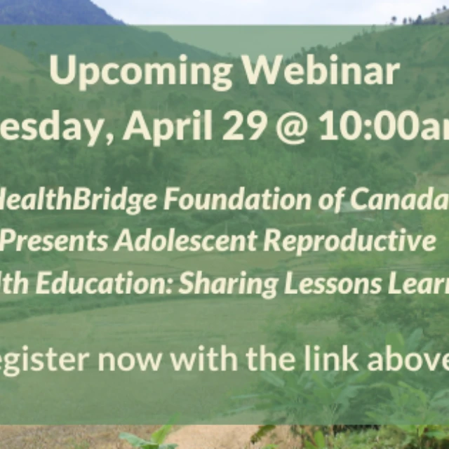 <p>Webinar: Adolescent Reproductive Health Education in Vietnam, Sharing Lessons Learned</p>
