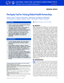 The Equity Tool for Valuing Global Health Partnerships