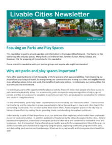 Livable Cities Newsletter - Issue 5 - August 2012