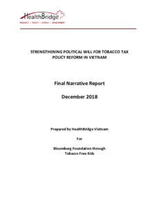 Strengthening Political Will for Tobacco Tax Policy Reform in Vietnam