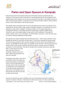 Parks and open spaces in Kampala