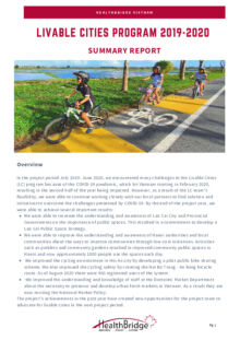 Vietnam Livable Cities Program 2019-2020 Summary Report