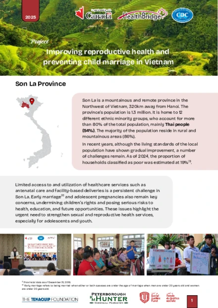 Brief: Improving reproductive health and preventing child marriage in Vietnam