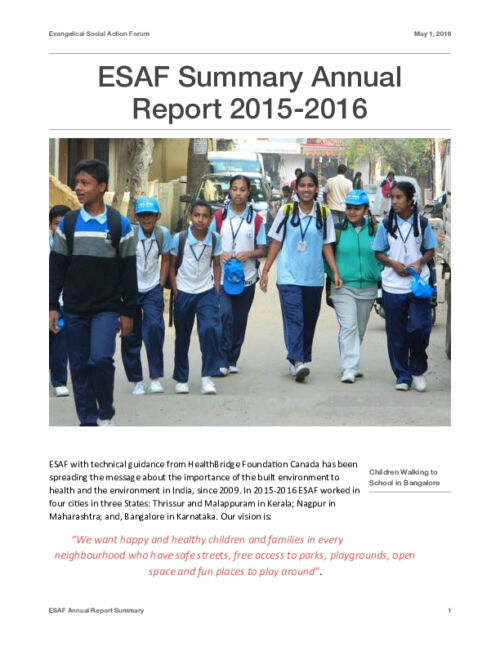 ESAF Summary Annual Report 2015-2016