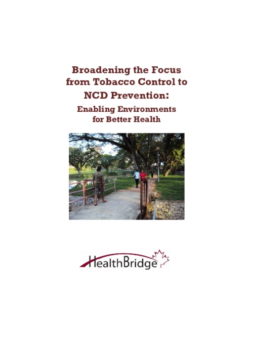 Broadening the Focus from Tobacco Control to NCD Prevention: Enabling Environments for Better Health
