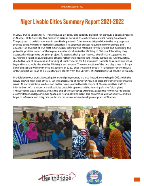 Niger Summary Report 2021-2022