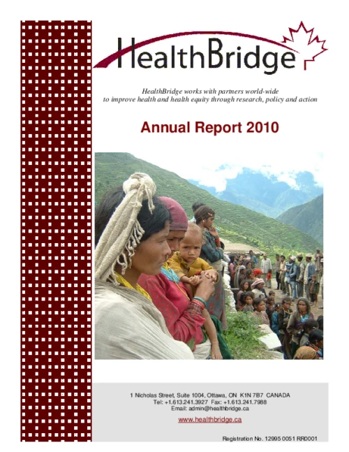 HealthBridge Annual Report 2010