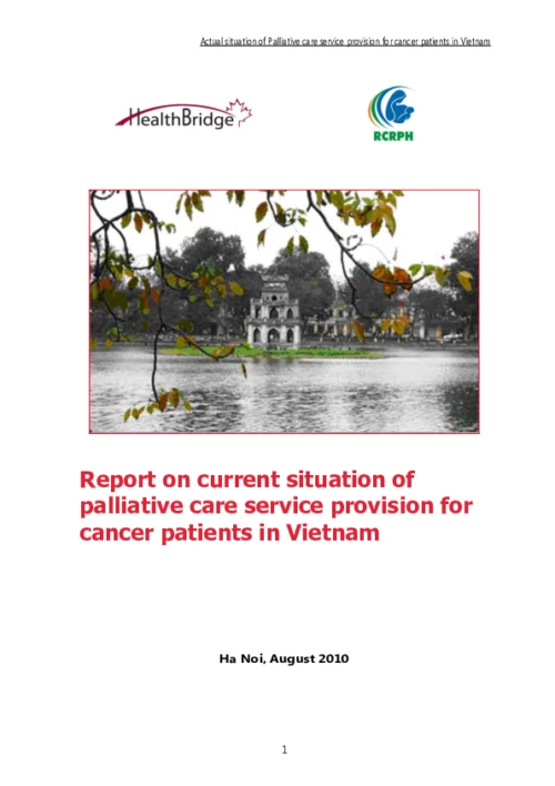 Report on current situation of palliative care service provision for cancer patients in Vietnam
