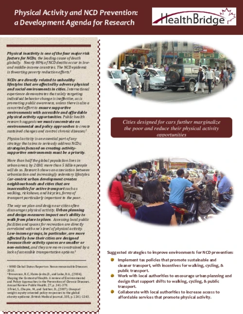 Physical Activity and NCD Prevention