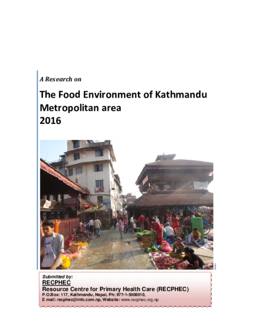 The Food Environment of Kathmandu Metropolitan Area