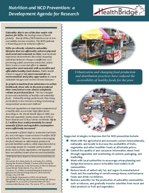 Nutrition and NCD Prevention