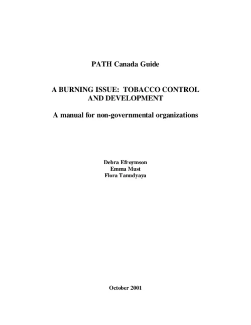 A Burning Issue: Tobacco Control and Development