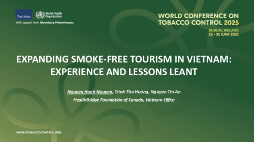 Expanding Smoke-free Tourism in Vietnam: Experience and Lessons Leant